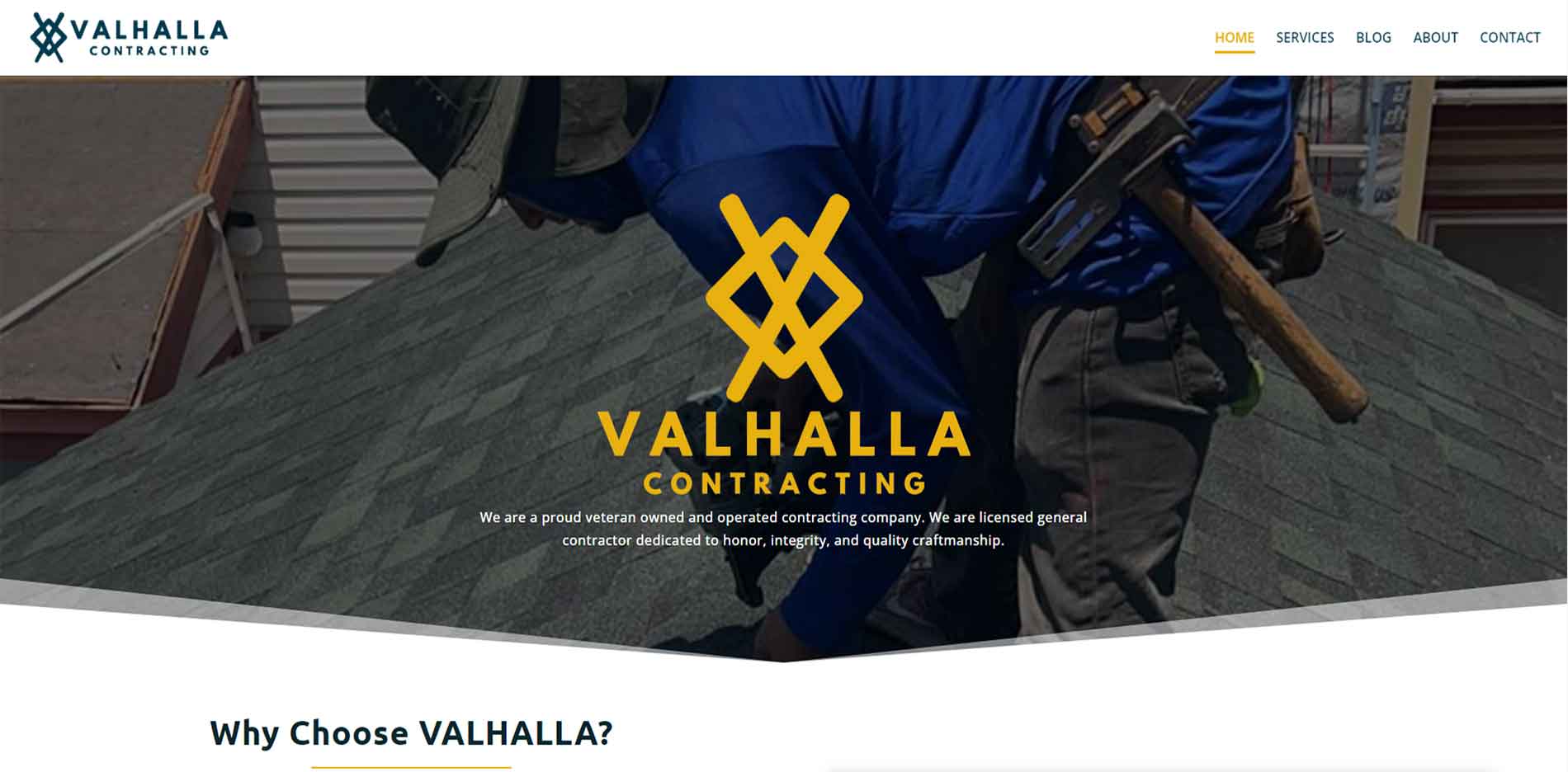 Valhalla Contracting Website